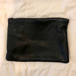 Baggu Medium Leather Flat Pouch